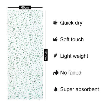 2020 Top Selling Little star patterngreen CustomizedPrinted Bath Towel100% coral fleece composite