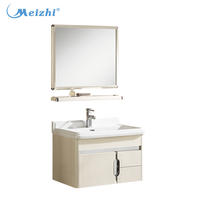 Latest fashion top design wall hung bathroom cabinet stainless steel