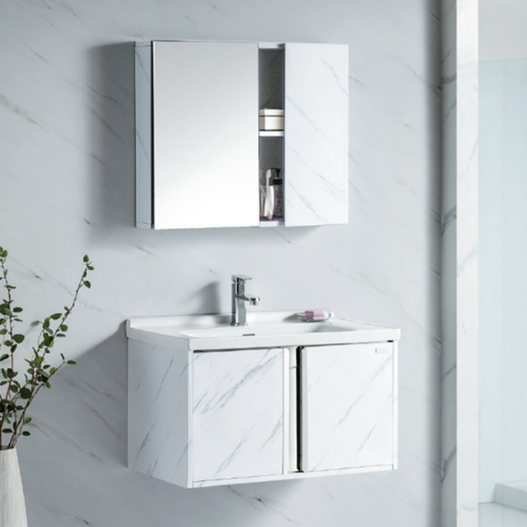 Popular stainless steel bathroom cabinet with mirror