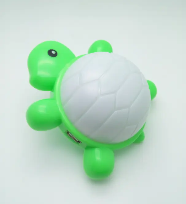 USB turtle shape LED mini switch plug in plastic night light with 0.6W and 110V or 220V W024