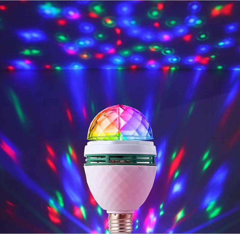 LedBall light Magical Music Smart Bulb2.8W B22 full color rotating lamp on stage
