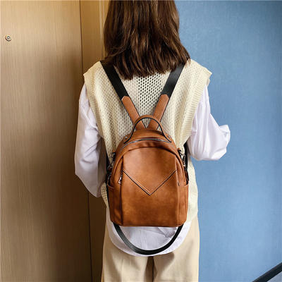 mochilas Fashion Women Leather Backpack Small PU School Bag Backpack for Teenager Girls Rucksack Vintage Shoulder Bags