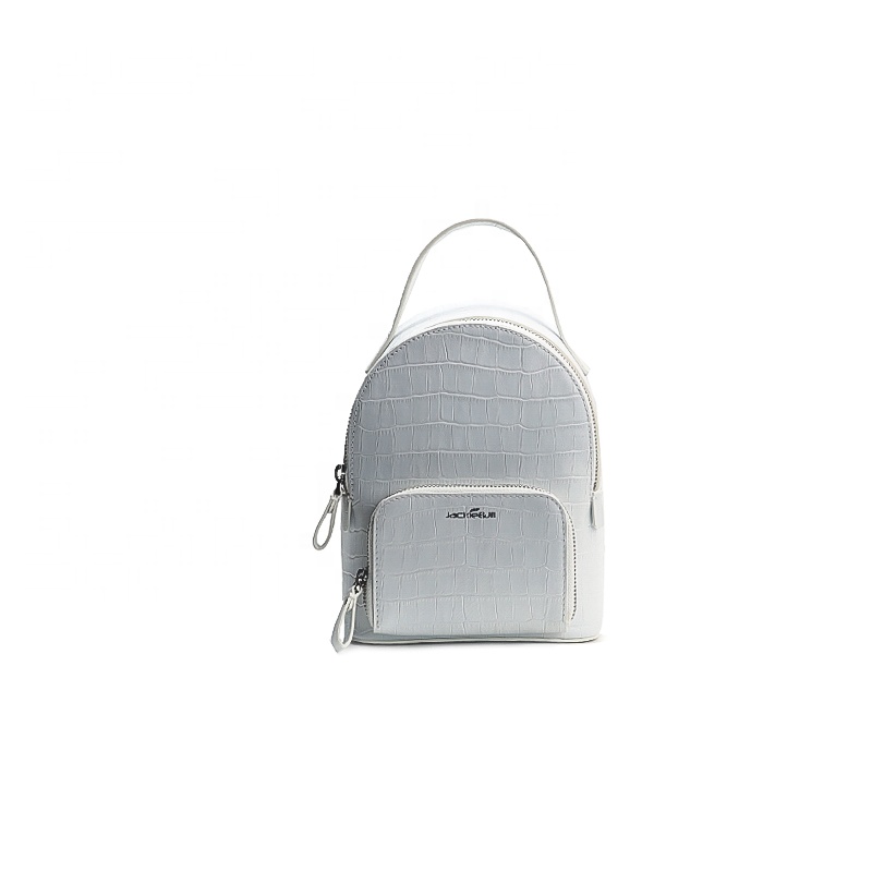 mochilas Newest Fashion Girls White Color PU Leather Backpack