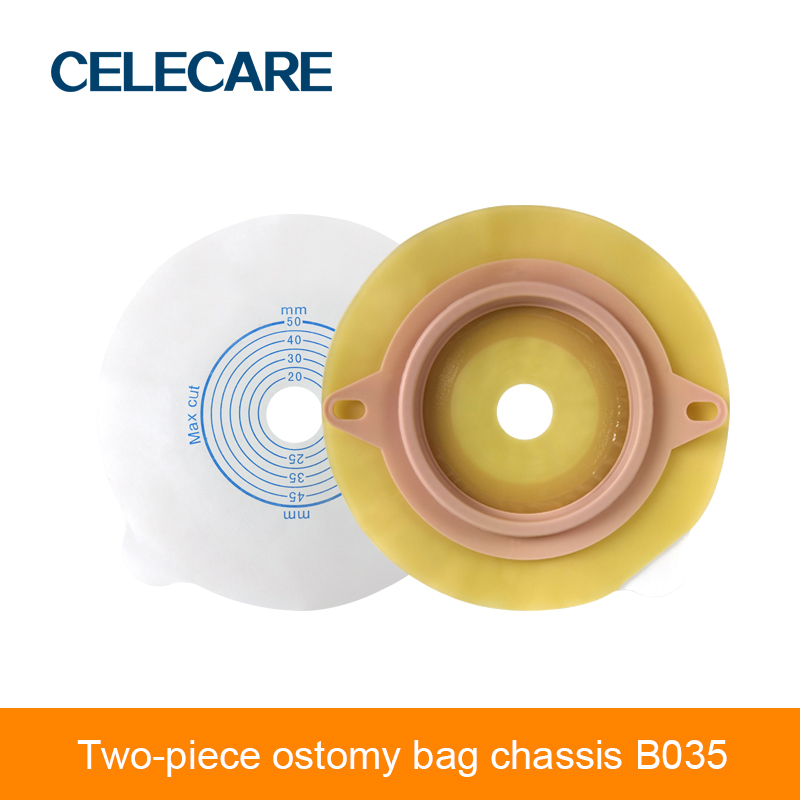 Parts ofa colostomy bag 2 Piece stoma colostomy disposable bag-Celecare