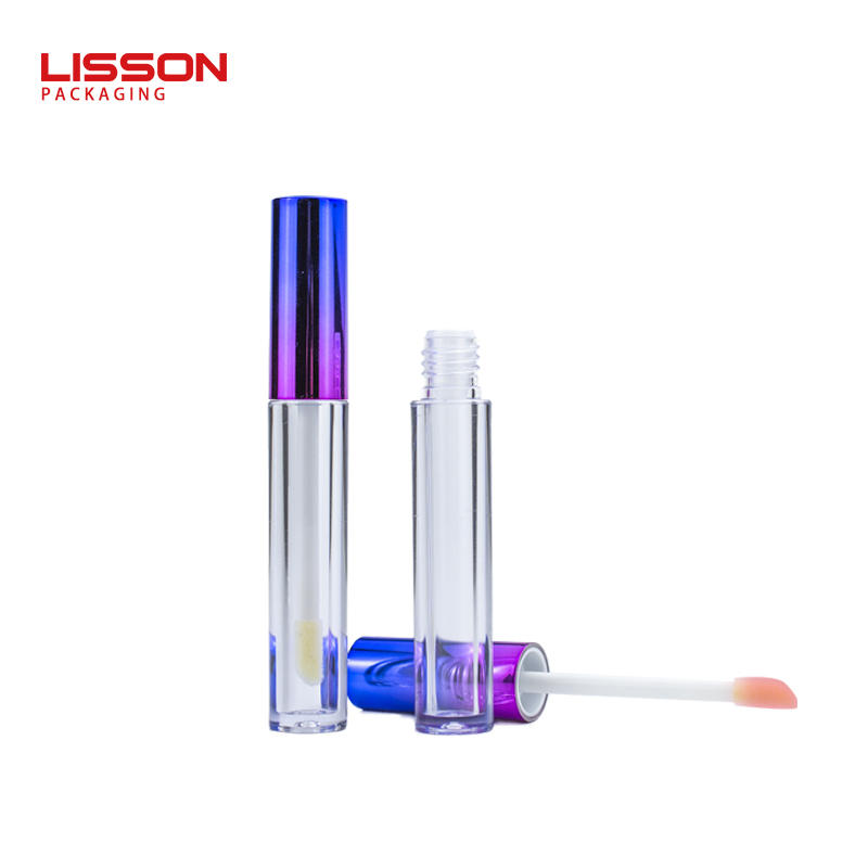 High quality empty lip gloss tube containers cosmetic packaging with soft brush