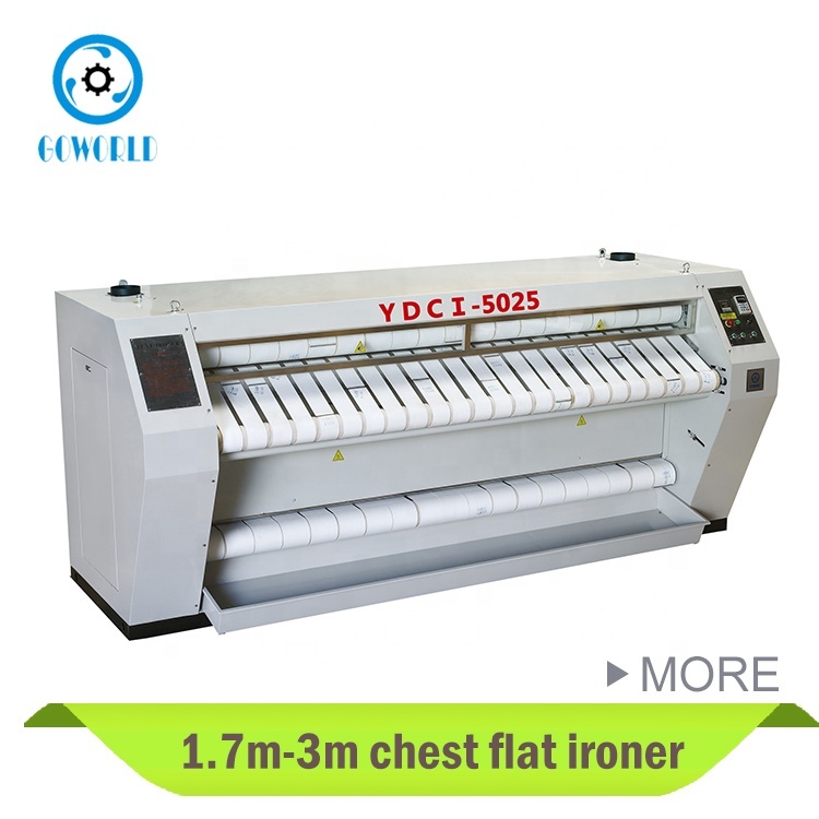 Chest Heated hotel and hospital type flatwork ironer