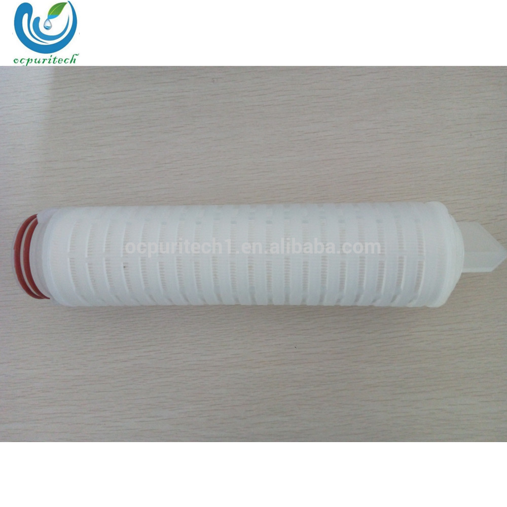 Pleated water filter cartridge for water treatment