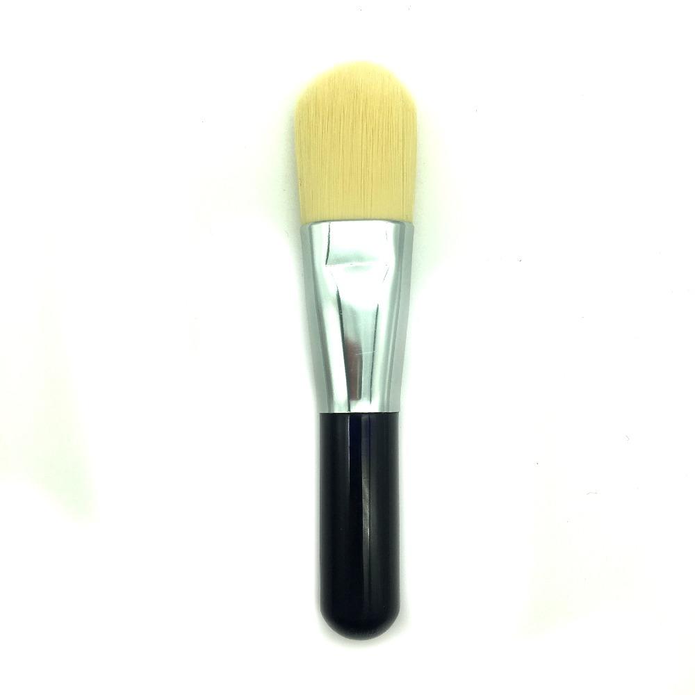 Bamboo handle Vegan Synthetic Hair Custom Logo Silicone Face Mask Brush