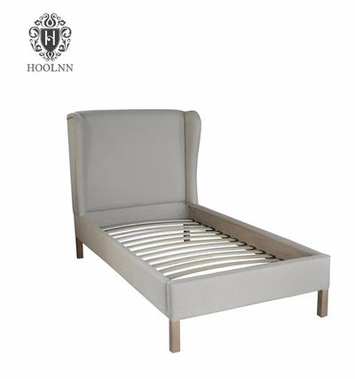 French style Antique Platform Wooden Upholstered Fabric Toddler Sleeping Wall Bed Frame HL014S