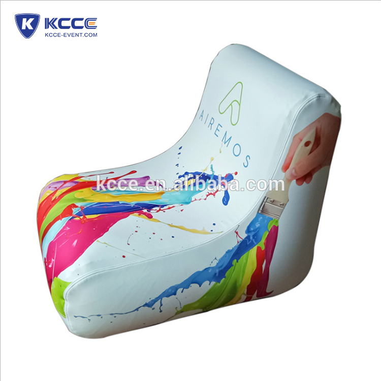inflatable Logo printed trade show reception chair with LED light