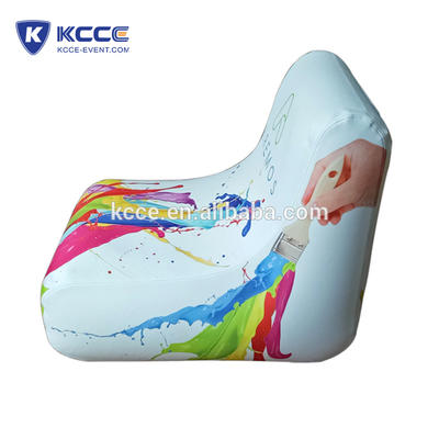 New design comfortable advertising single sofa and table inflatable furniture
