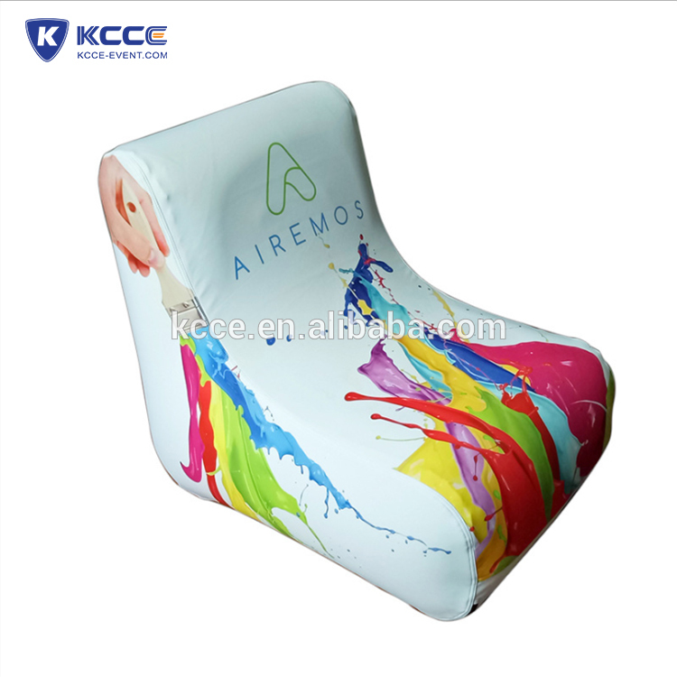 PVC tarpaulin Inflatable camping chair, inflatable trade show furniture