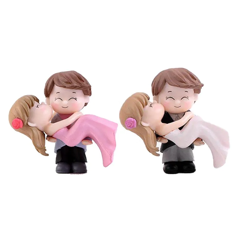 Handmade Crafts Romantic Mini Boy and Girl Wedding Couple Figurine