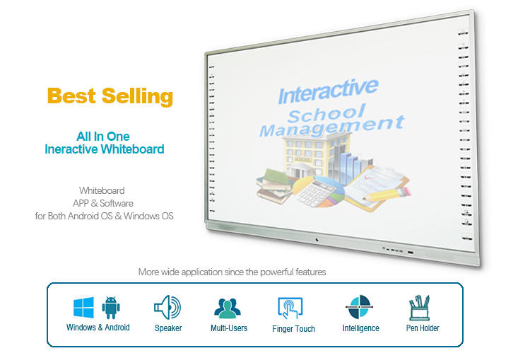 Education Tools Teaching Mutil-Media All In One Interactive Whiteboard For Classroom