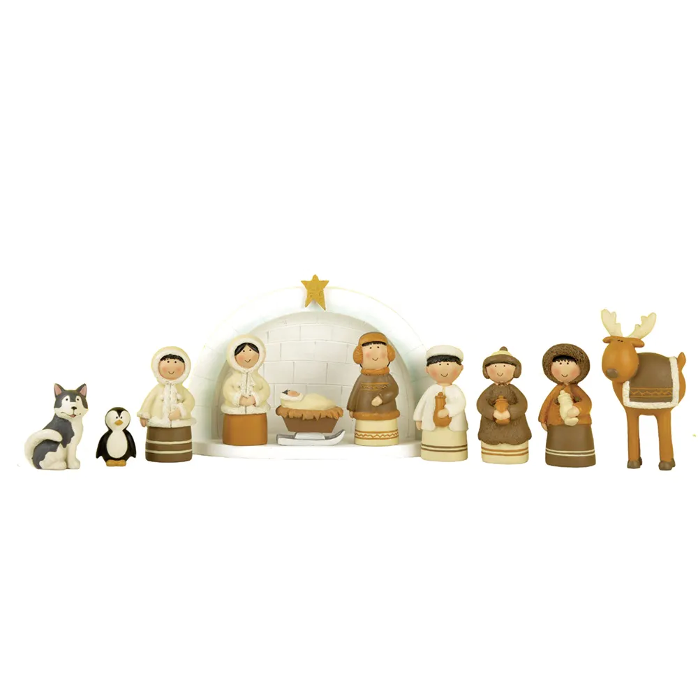 2020 hot-selling resin religious nativity figurines set of 11