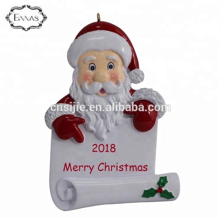 Hand painted personalized polyresin xmas ornaments with unique logo design