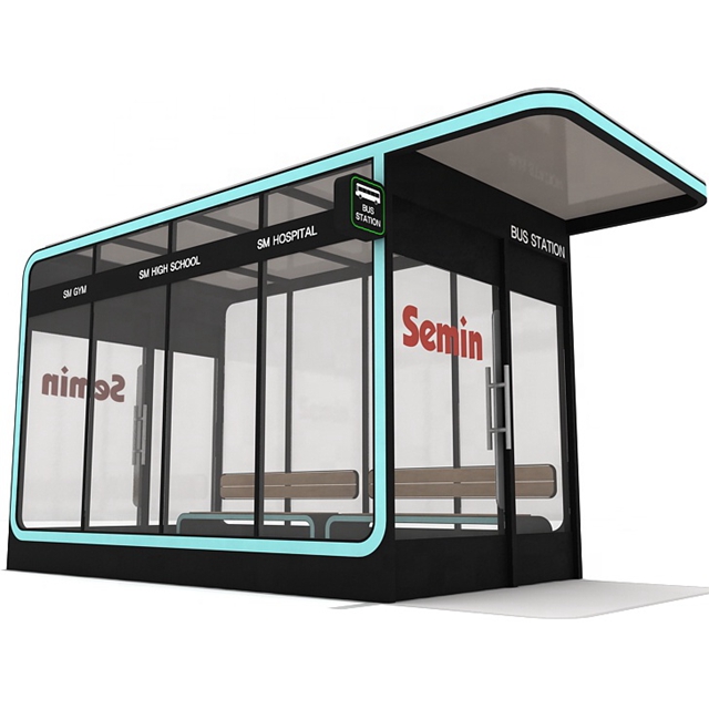 City Street Aluminum Air Conditioned Bus Stop Shelters