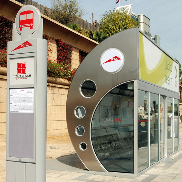 OEM Bus Stop Station with Air Conditioning Bus Shelter for Smart City Facility/Middle East