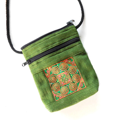 Newest Mini Hemp Fabric Embroidered Handbag Ladies Shoulder Bag