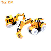 Wholesale electric excavator model construction vehicles toy with light music