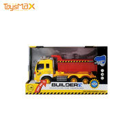 New style children's plastic 1:16 engineering car friction toy truck manufacturers with lights and music
