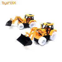 Amazon best selling electric forklift truck toy plastic bulldozer toys with music and light