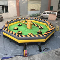 Inflatable mechanical meltdown challenge sweeper wipeout machine game for sales