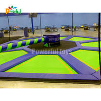 Inflatable trampoline park dodge interactive wipeout sport games