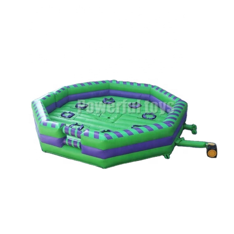 6m diameter trampoline park Inflatable meltdown wipeout eliminator games