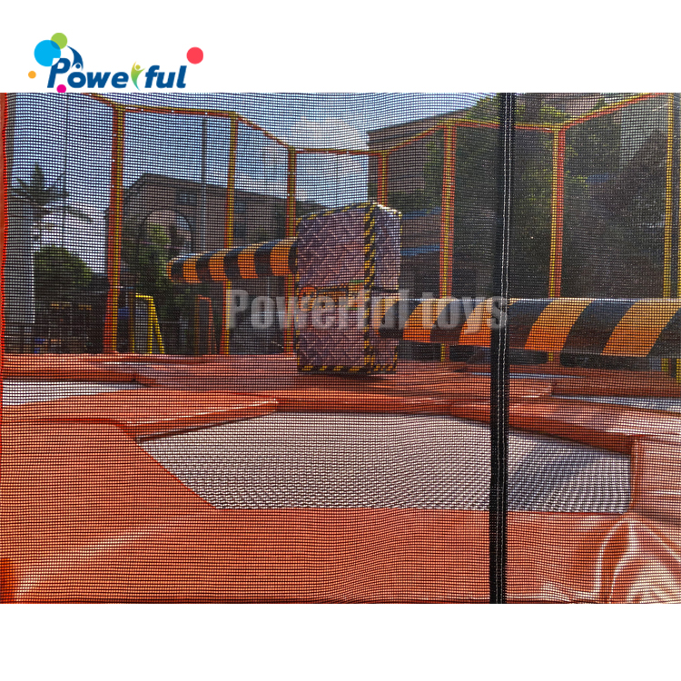 Amusement park Inflatable Meltdown Adult Sport Games Inflatable Wipeout Trampoline In Trampolien park