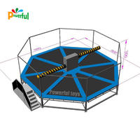 Trampoline park inflatable wipeout inflatable wipeout course for sale