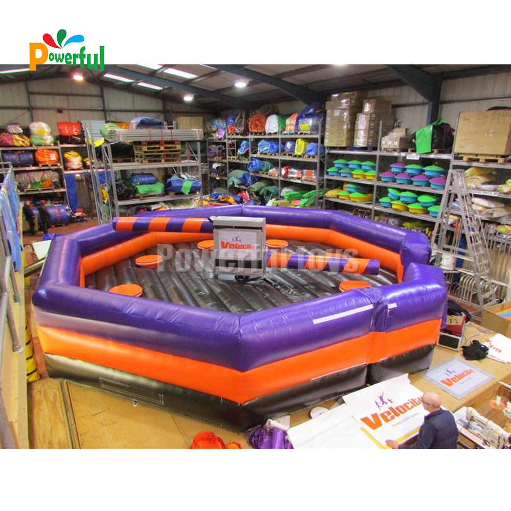 CE Approved trampoline park inflatable wipeout challenge meltdown games