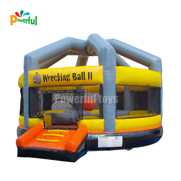 outdoor amusement trampoline park inflatable wrecking balldodgeball sport games for rent