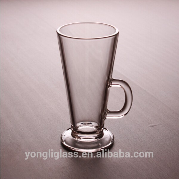 New product 280ml coffee glass cup ,latte glass cup
