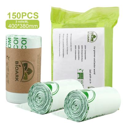 Eco-friendly 100% biodegradable trash bags customized compostable garbage bags plant based garbage bags biodegradable