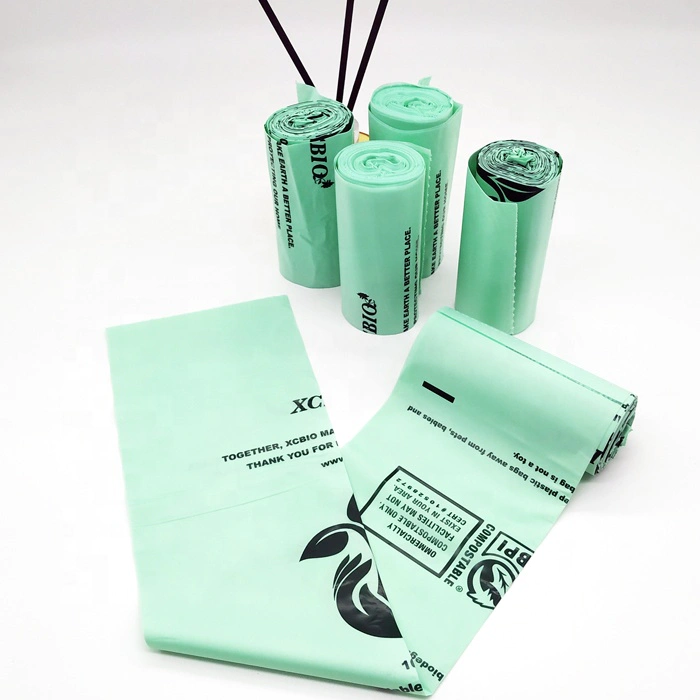 environmentally friendly compostable biodegradable plastic trash bag