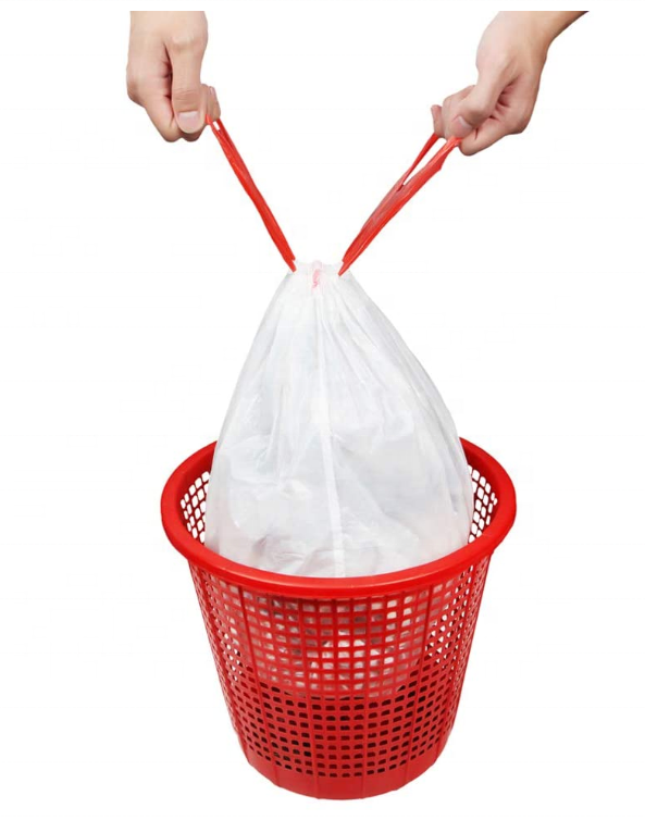 Custom Logo Design Printing Garbage Bag for Kitchen Eco Garbage Bags Drawstring Garbage Bag