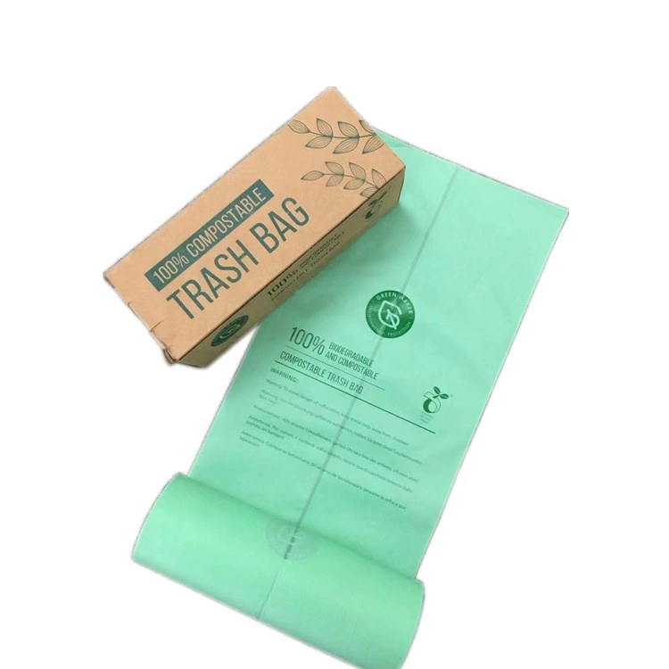 Custom Size Accepted Cornstarch Trash Bags Compostable Garbage Bags 100% Biodegradable
