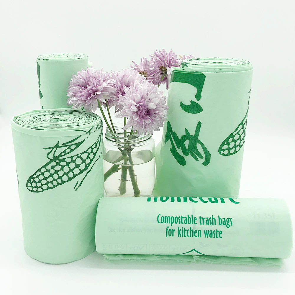 Eco Friendly 100% Biodegradable Cornstarch Trash Bags Compostable Garbage Bags