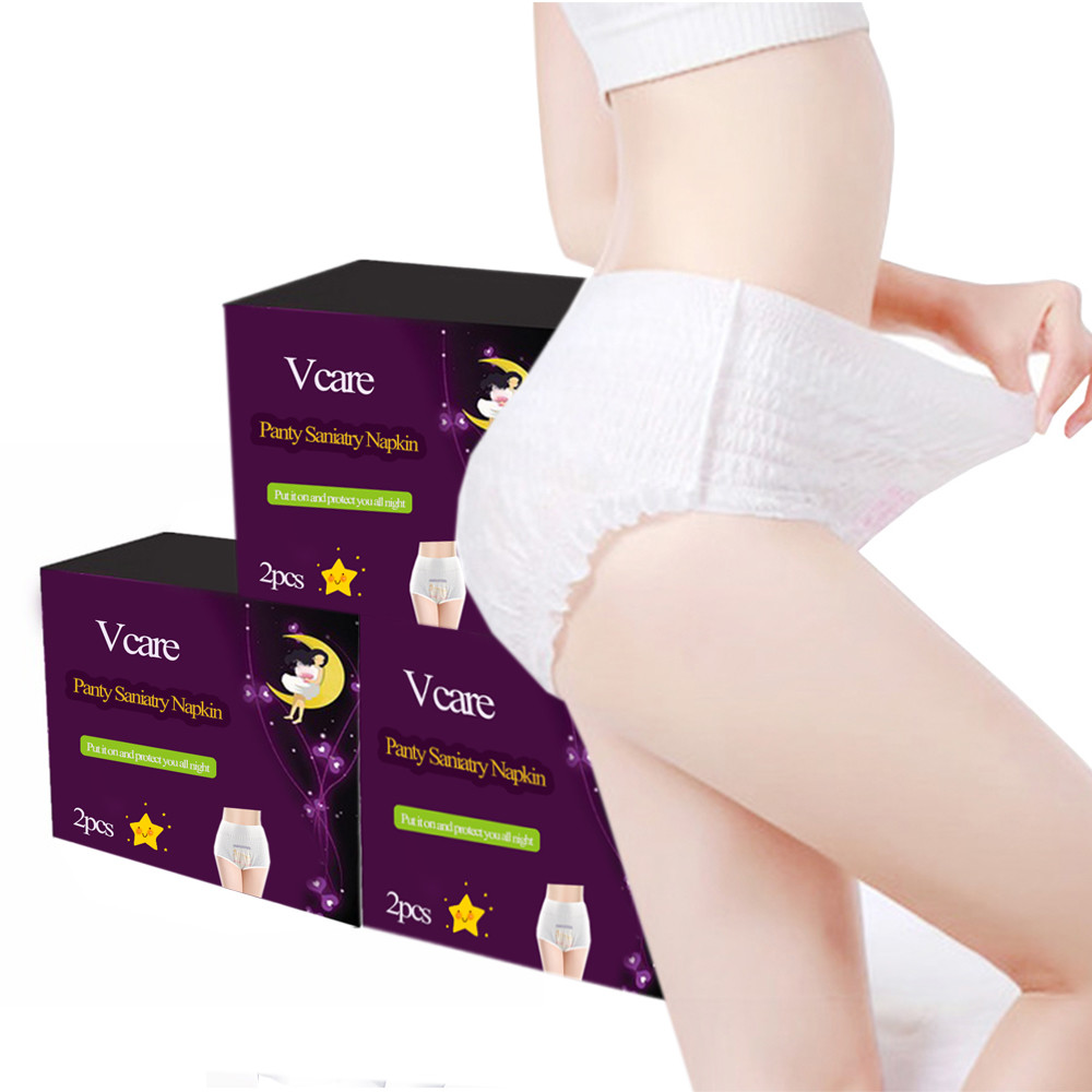 Wholesale Disposable Biograderable Pants With Sanitary Pad, Custome Pants With Disposable Inbuilt Pads For Ladies