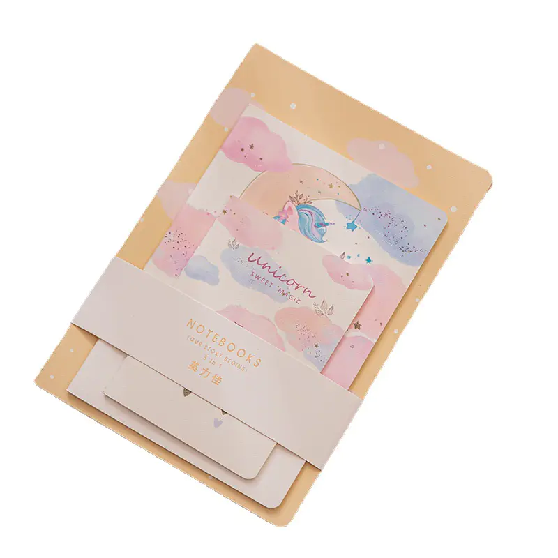 Customized A5 School Notebooks Girl Promotion Notebook Gift Sets Hardback Kraft Cover Notebooks