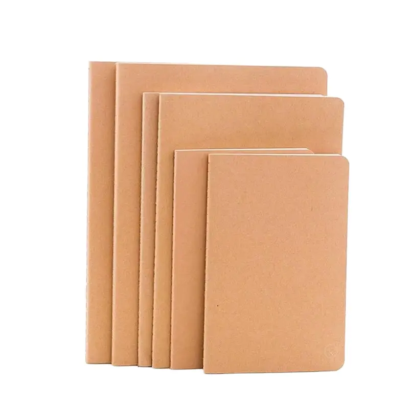 Brown 100% Recyclable Eco-Friendly Paper A5 Business Office Work Notebooks Word Book Note