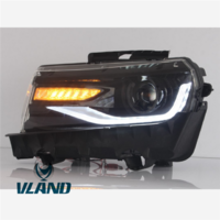 Vland Car Lamp manufacturer for Camaro Headlight 2014 2015 for Camaro LED Head lamp With moving signal DRL LED wholesale price