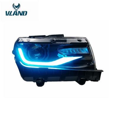 VLAND manufacturer for car headlight for RGBCamaro colorful headlight 2014-2015 front lamp with moving signal +turn signal+DRL