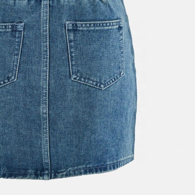 customize fashion jean skirt knee length vintage big fish tail denim women skirt denim