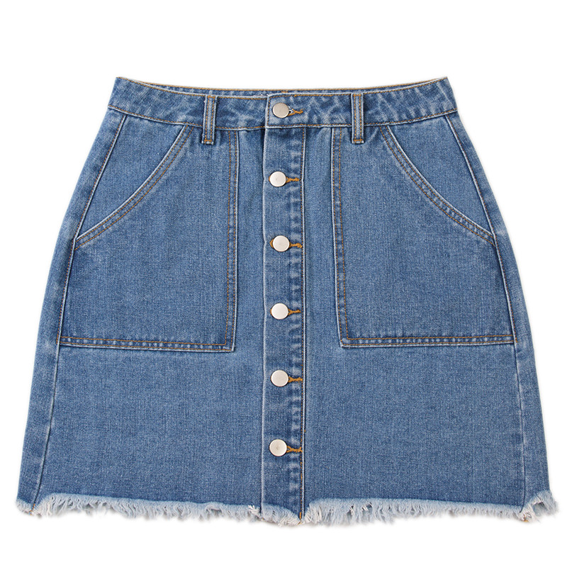 China Factory Wholesale wash resistant features Women Short Denim Skirt Mini Jeans Skirt For Ladies