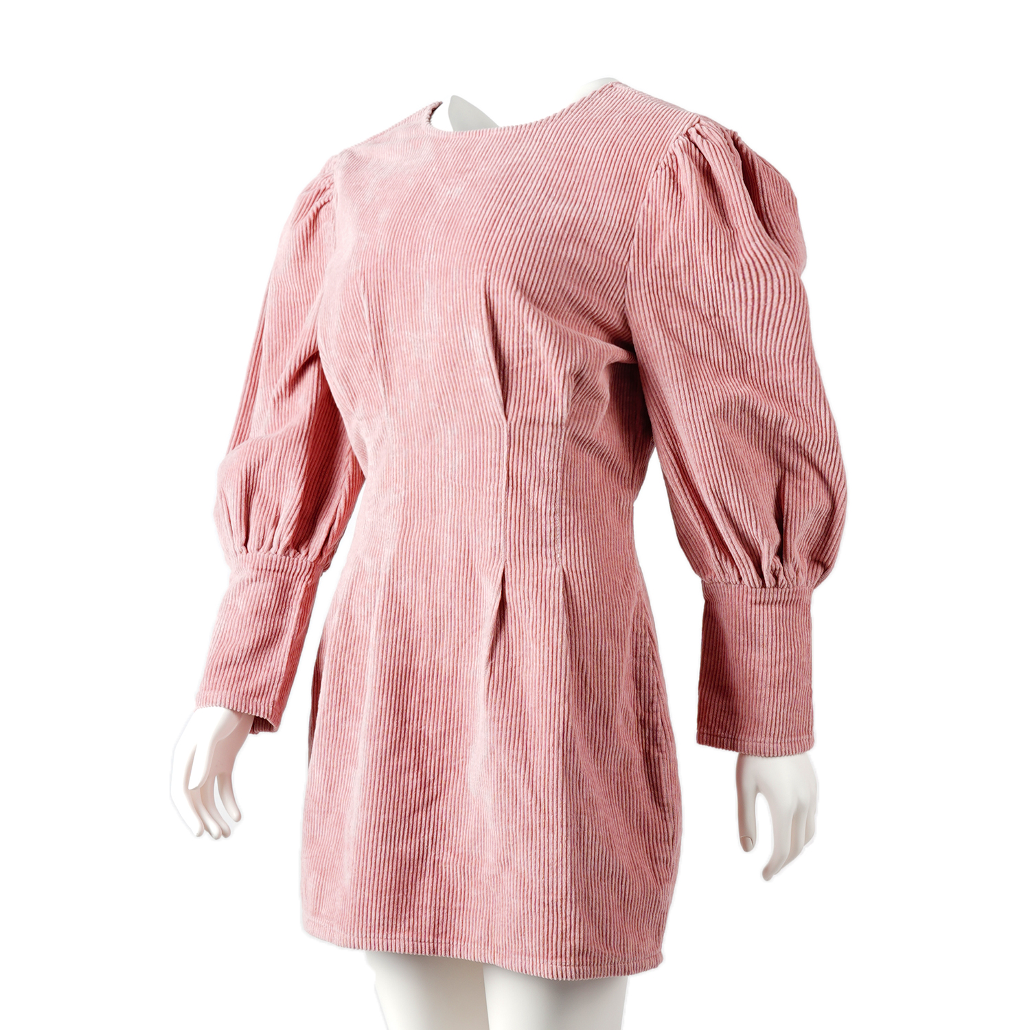 SKYKINGDOM custom design dress women fall fit and flare mini sexy pink corduroy cotton puff sleeve women dresses