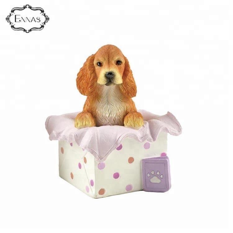 Hotsale polyresin cute dog gifts for home decorations