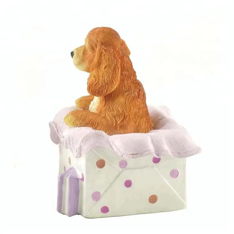 Hotsale polyresin cute dog gifts for home decorations
