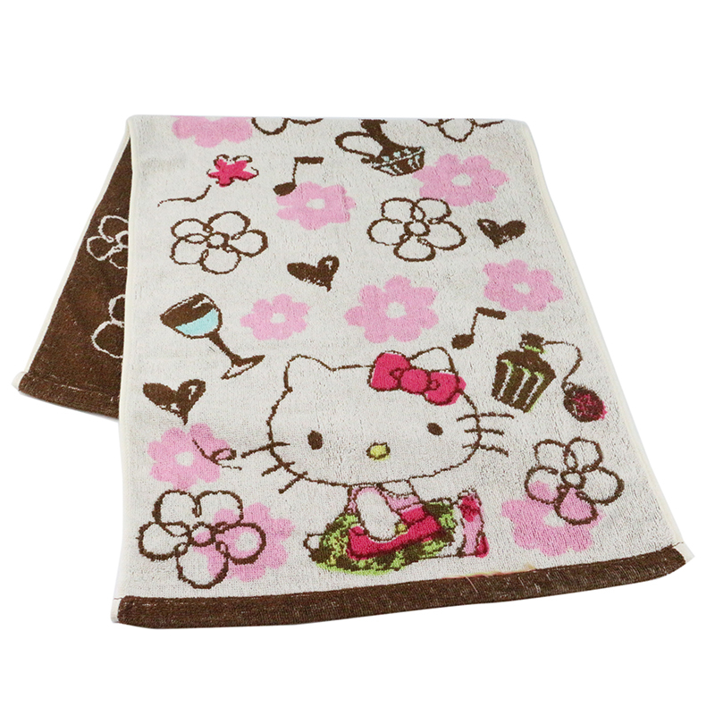 Custom double jacquard towel face towel Hello Kitty baby towel